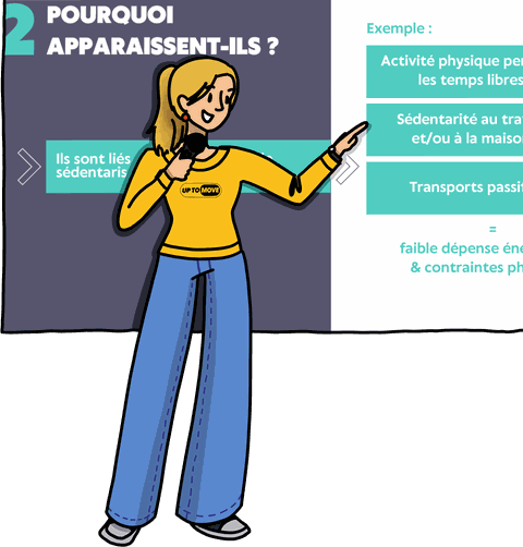 Kinésithérapeute UP TO MOVE animant une conférence de sensibilisation TMS